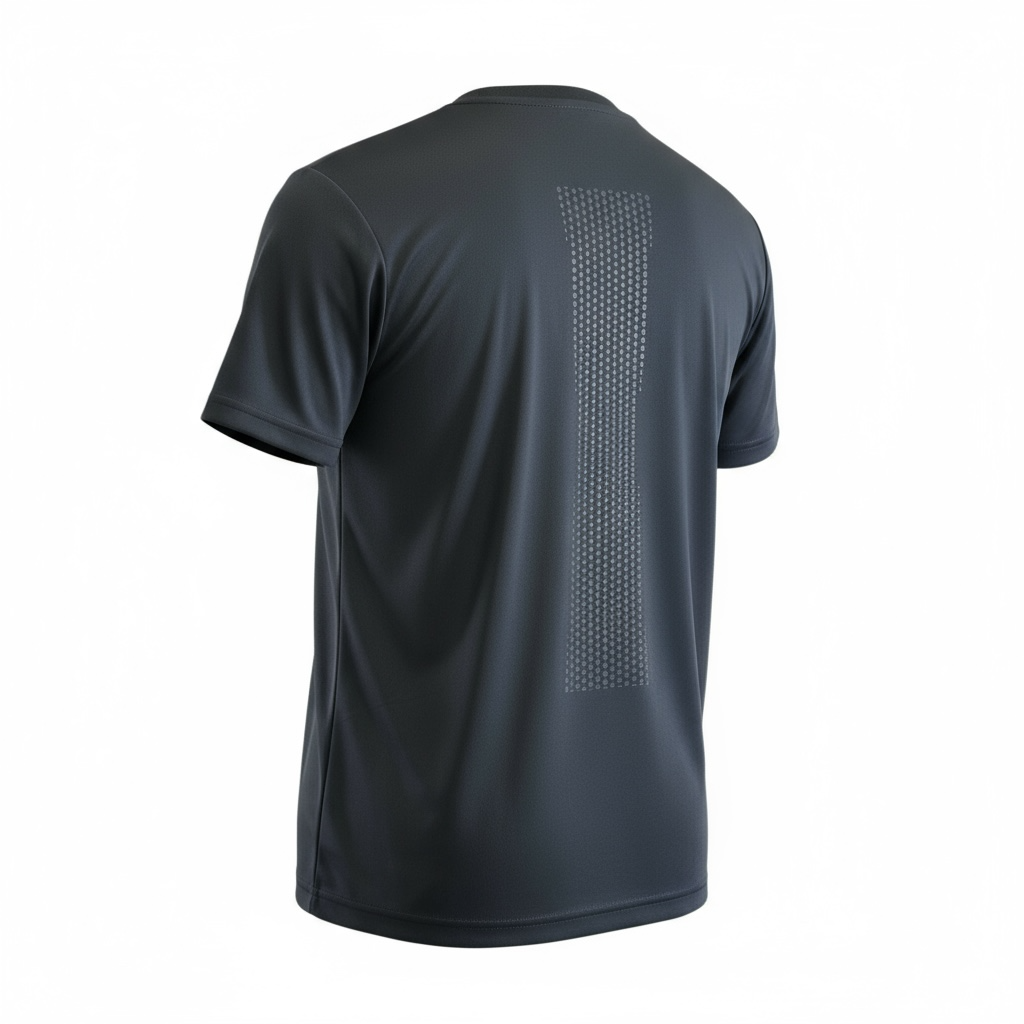 TOJI Tシャツの背面。中央に縦長のプリント