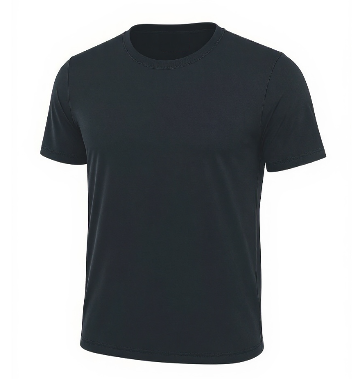 TOJI Tシャツの正面。黒い半袖丸首